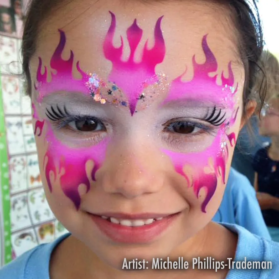 ProAiir StencilEyes Hot Stuff pochoir visage taille unique feu