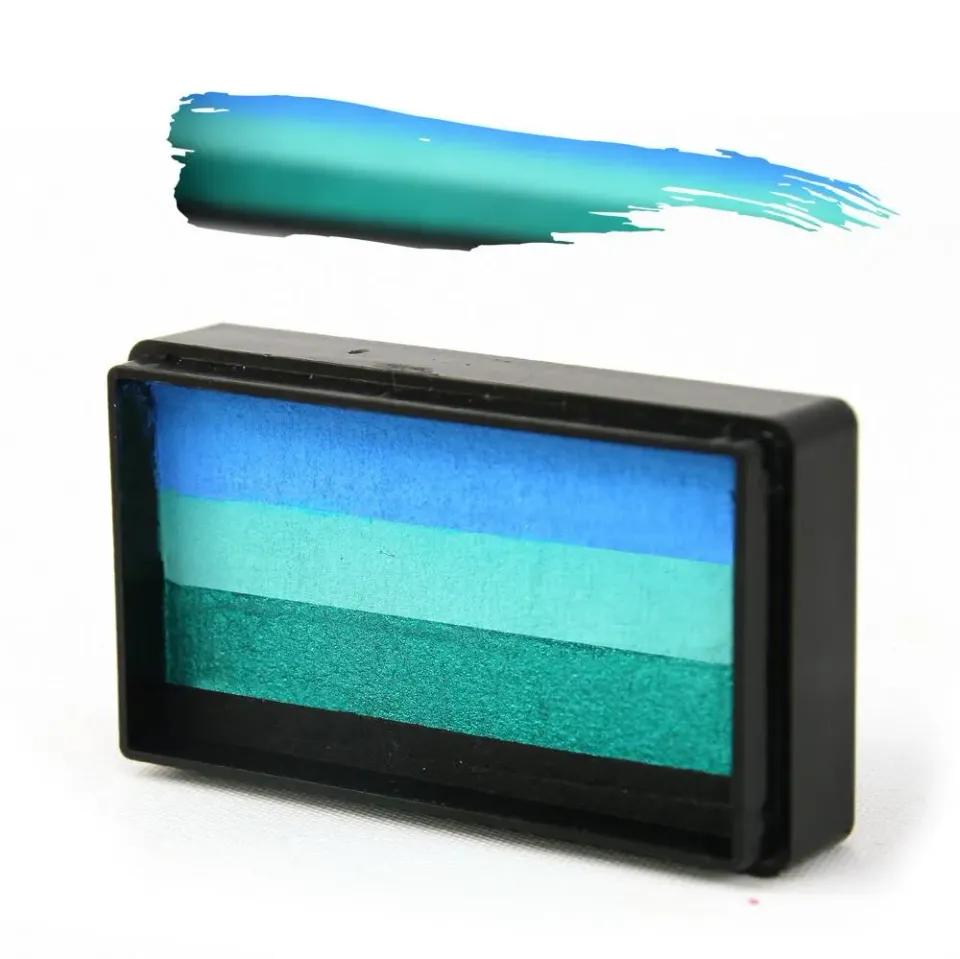 F.A.B. Arty Cake Aussie Mermaid peinture visage 28 g bleu turquoise mat