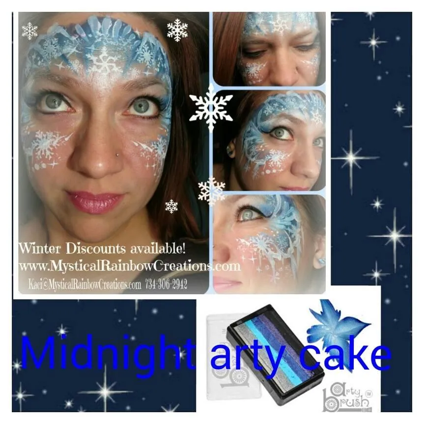 F.A.B. Midnight Rainbow Cake Fard Visage 50g Bleu Nuit