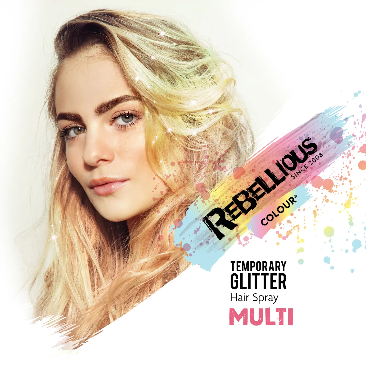 Paintglow Rebellious Colour spray pailleté cheveux temporaire