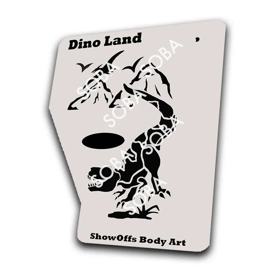 ProAiir StencilEyes Dino Land pochoir taille unique dinosaure