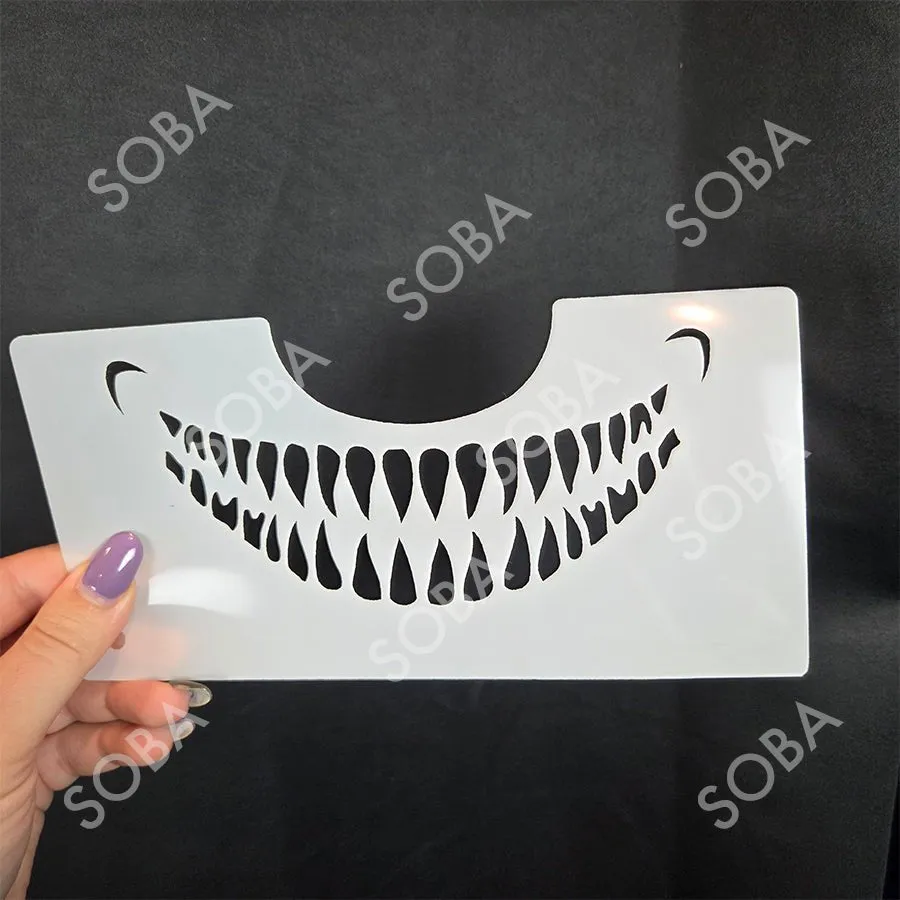 ProAiir StencilEyes QEZ62 Scary Teeth pochoir bouche zombie