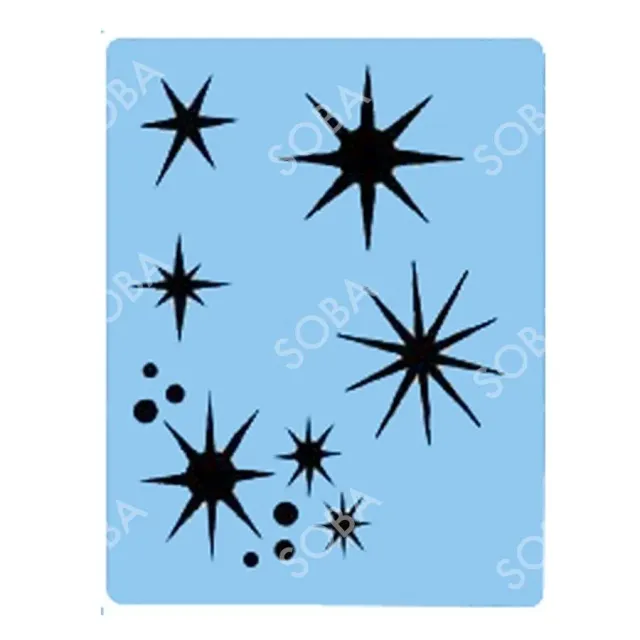 ProAiir StencilEyes QEZ22 Star Burst pochoir texture