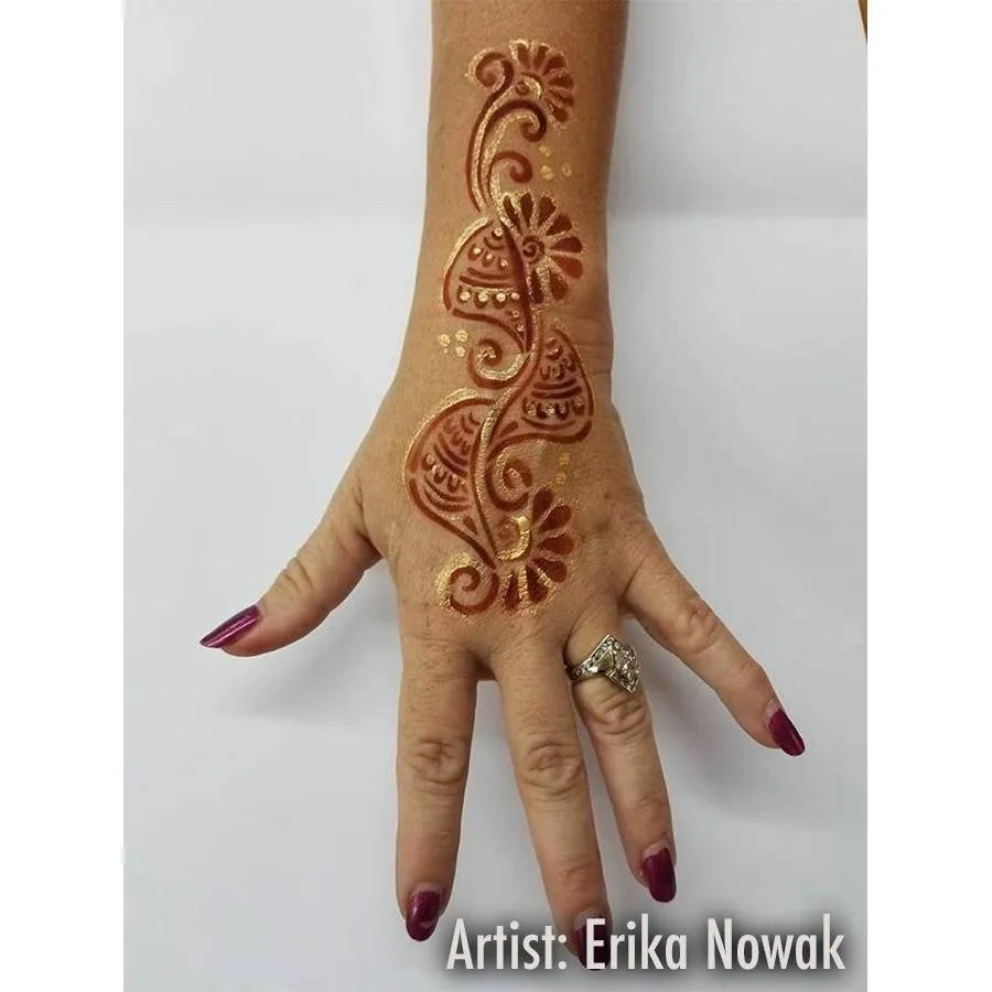ProAiir Henna Stencil 15 pochoir henna réutilisable