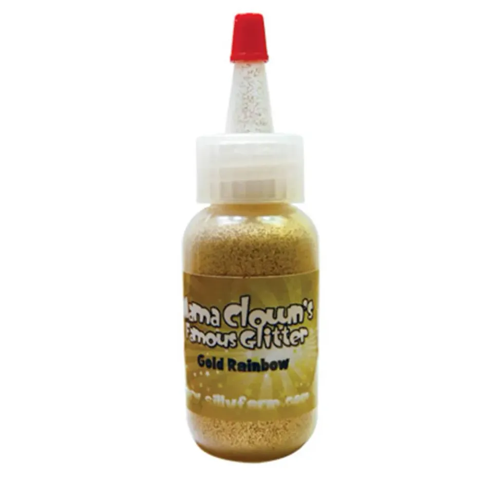 F.A.B. Mama Clown Glitter Large Cut Gold Rainbow paillettes 1 oz opaque