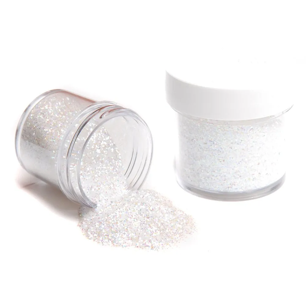 F.A.B. Mama Clown Glitter Large Cut White Glitter Dust paillettes visage 1 oz irisées