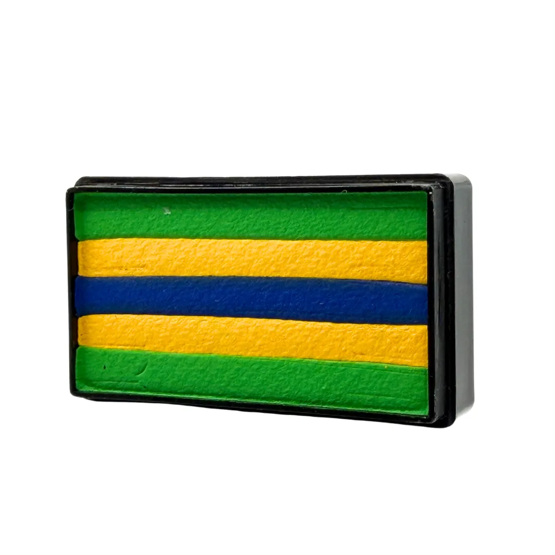 F.A.B. Brazil Flag Arty Cake 28 g peinture visage – couleurs nettes