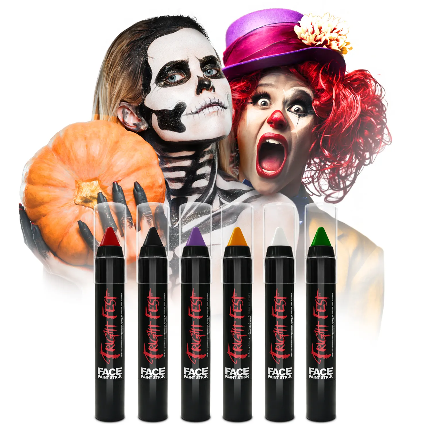 Paintglow Fright Fest Halloween stick maquillage 3 teintes eau