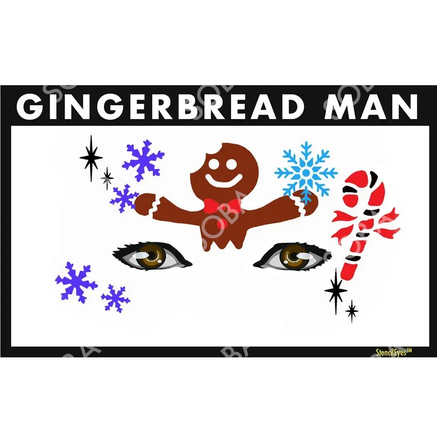 ProAiir StencilEyes Gingerbread Man pochoir visage Noël