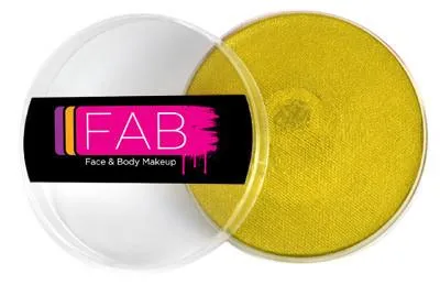 F.A.B. Face Paint YELLOW SHIMMER Interferenz Yellow 132 peinture visage 16 g