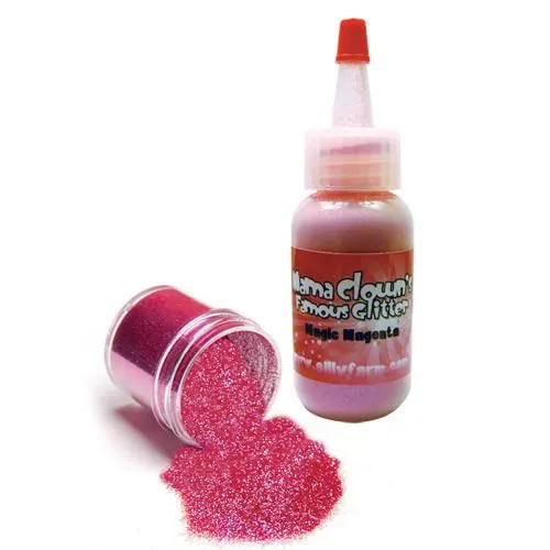 F.A.B. Magic Magenta Mama Clown Glitter paillettes 1 oz pot irisé