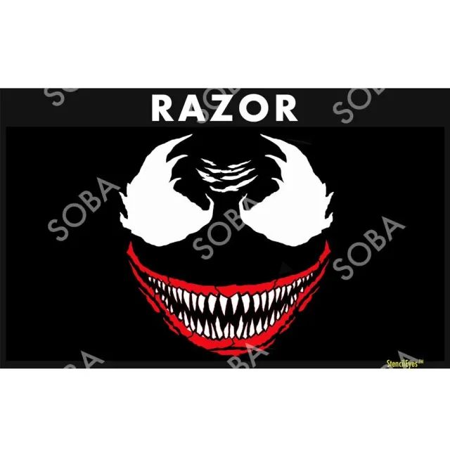 ProAiir StencilEyes Razor pochoir adulte et enfant venom