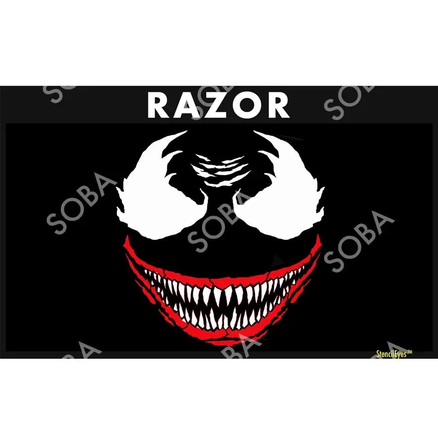 ProAiir StencilEyes Razor pochoir adulte et enfant venom