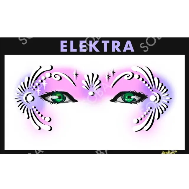 ProAiir StencilEyes Elektra pochoir visage adulte tribal