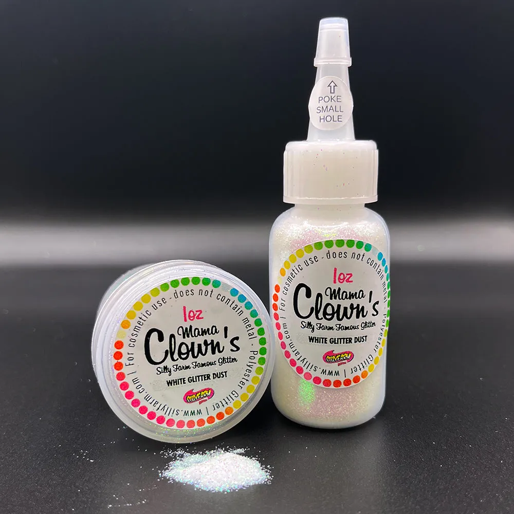 F.A.B. Mama Clown Glitter White Glitter Dust paillettes 1 oz irisées