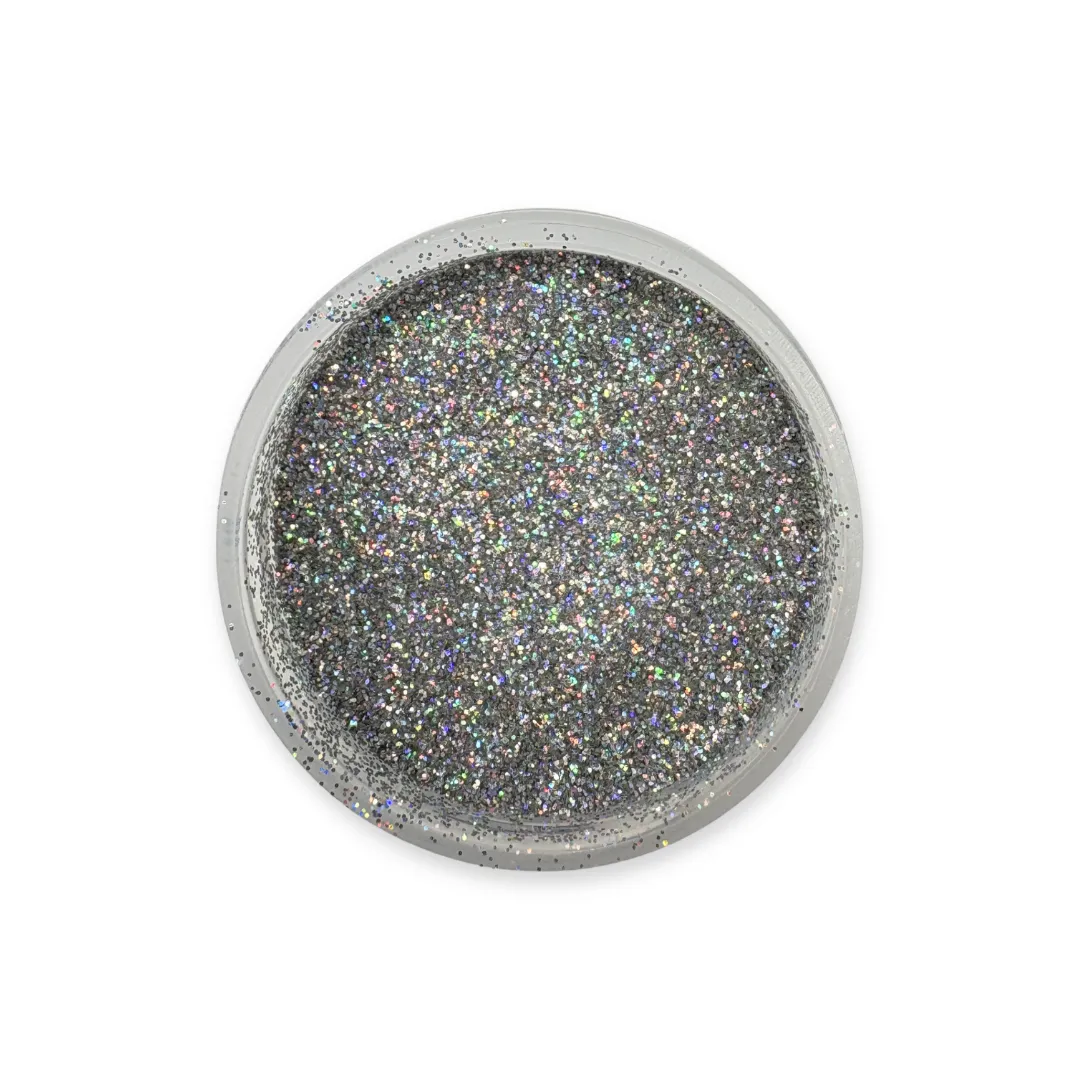 F.A.B. Mama Clown Glitter Silver Rainbow paillettes 1 oz pot opaques