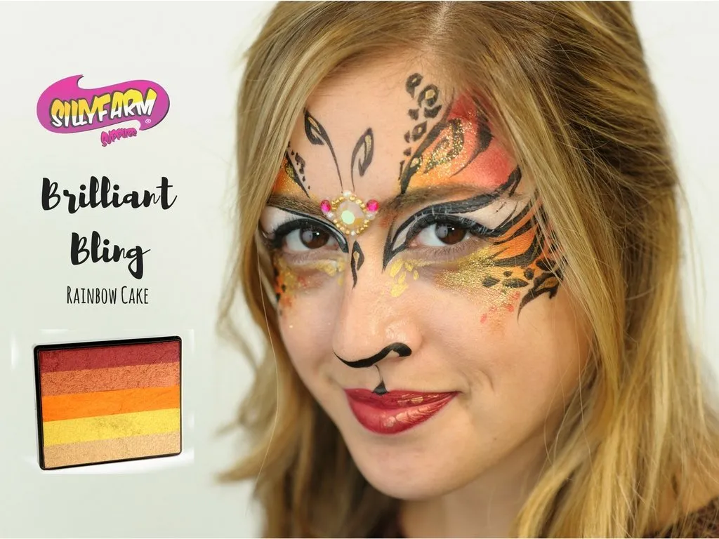 F.A.B. Brilliant Bling Rainbow Cake peinture visage 50g nacré