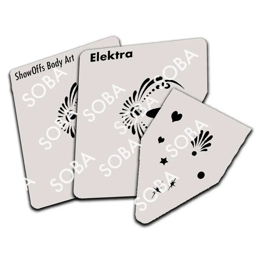 ProAiir StencilEyes Elektra pochoir visage adulte tribal