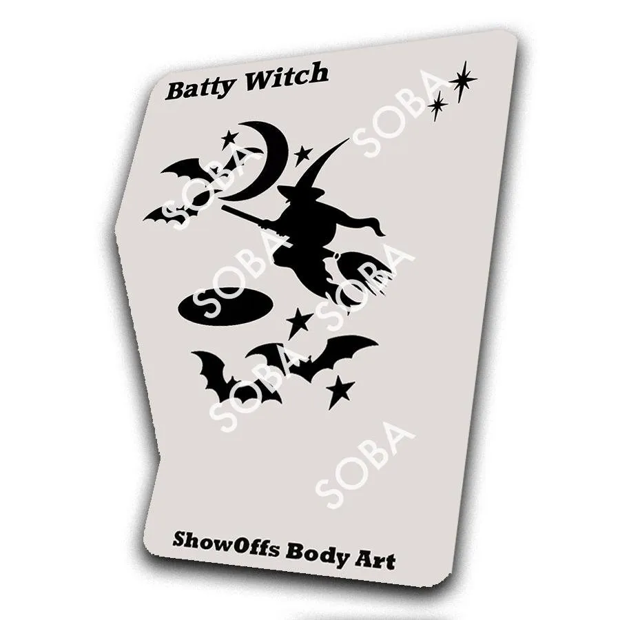 ProAiir StencilEyes Batty Witch pochoir taille unique Halloween