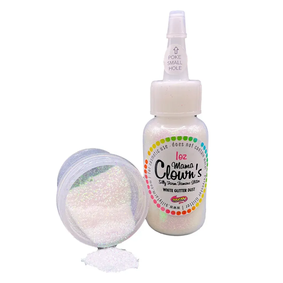F.A.B. Mama Clown Glitter White Glitter Dust paillettes 1 oz irisées