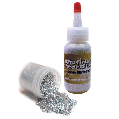 F.A.B. Mama Clown Large Cut Silver paillettes argent opaques 1 oz