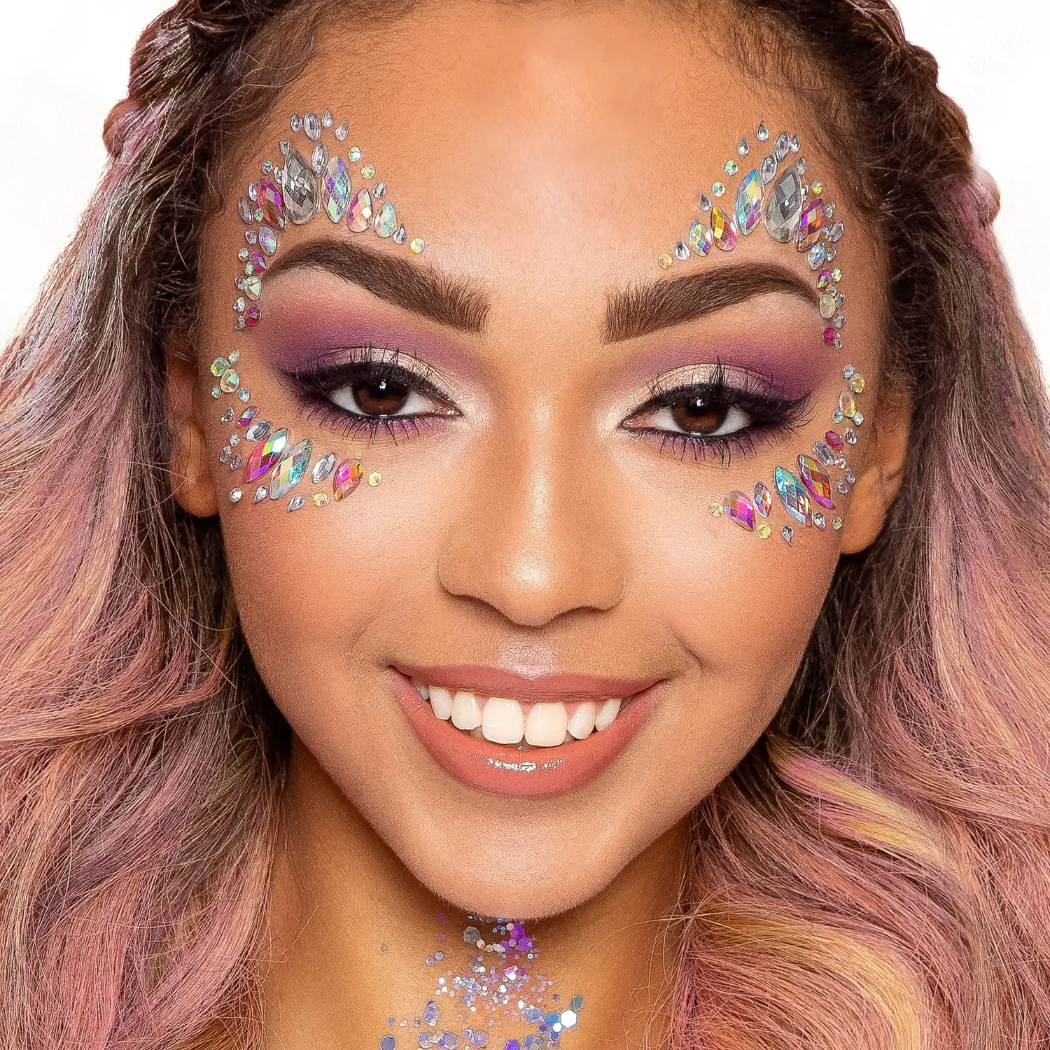 Glitter Me Up Sugar Kiss bijoux visage strass argenté
