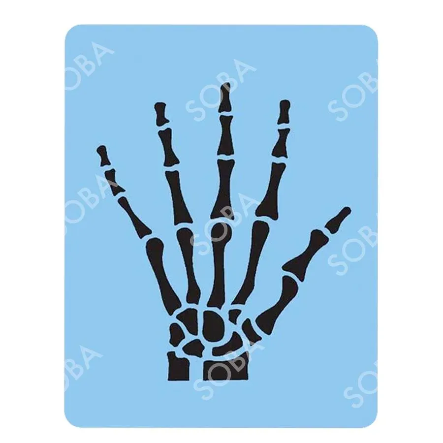 ProAiir StencilEyes QEZ45/67 Skeleton Hand pochoir main os