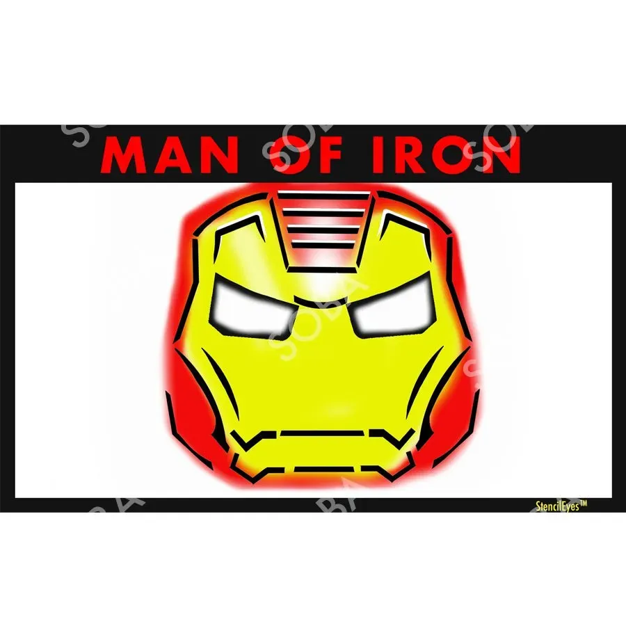 ProAiir StencilEyes Man of Iron pochoir visage héros