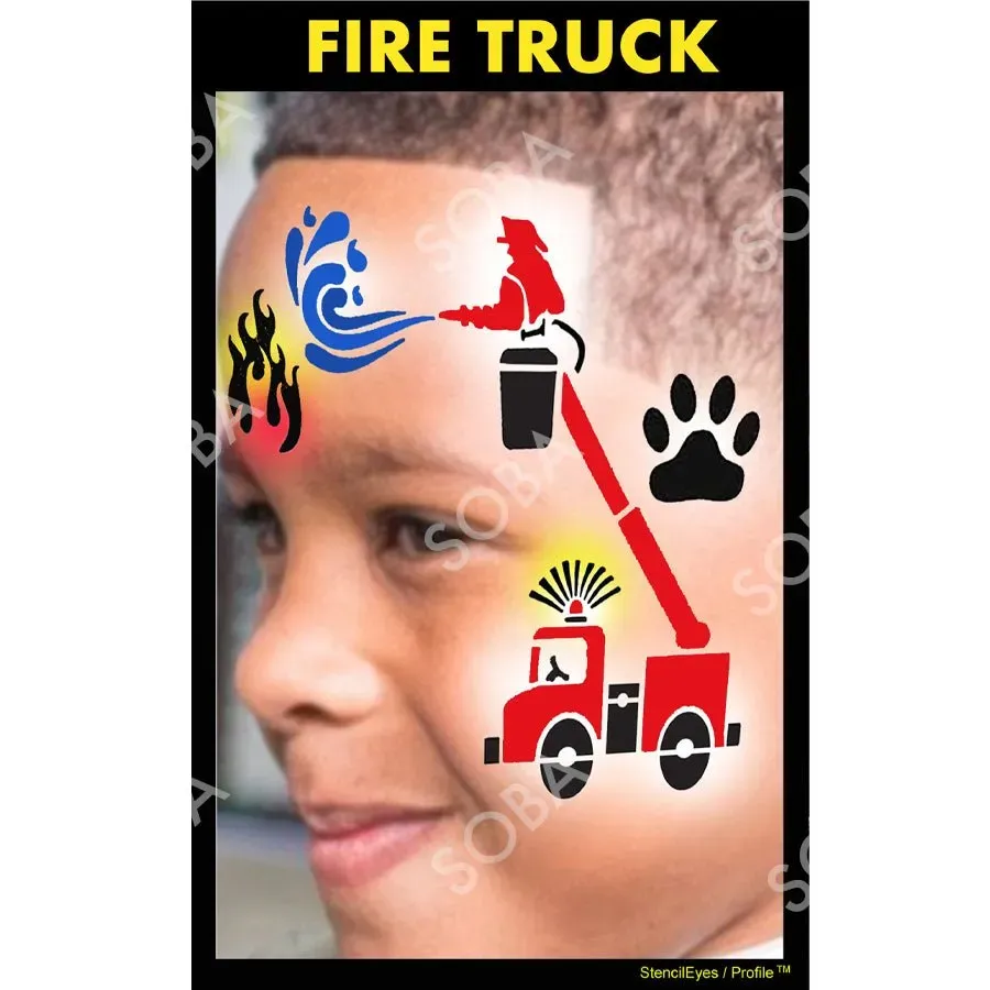 ProAiir StencilEyes Fire Truck pochoir camion pompier