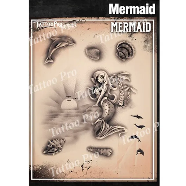ProAiir Tattoo Pro TPS Mermaid pochoir tatouage sirène