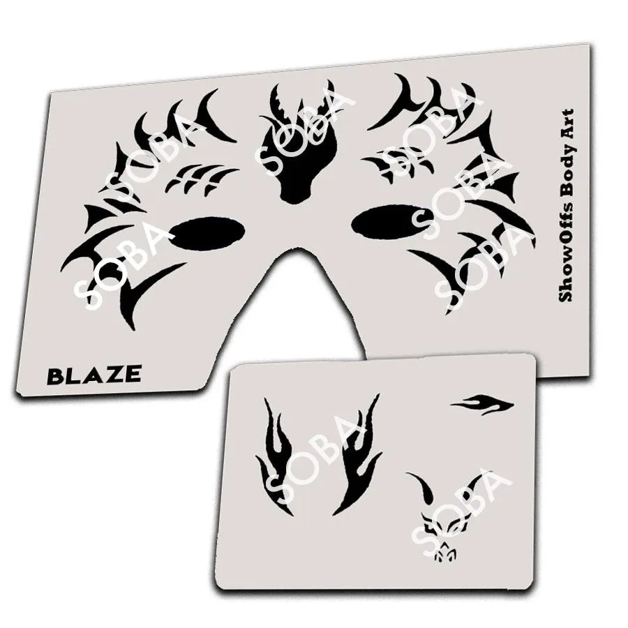 ProAiir StencilEyes Blaze pochoir visage dragon taille unique