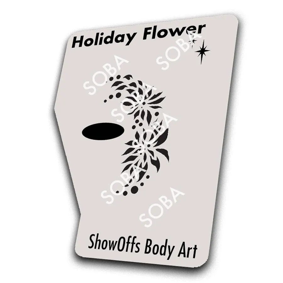 ProAiir StencilEyes Holiday Flower pochoir fleur Noël
