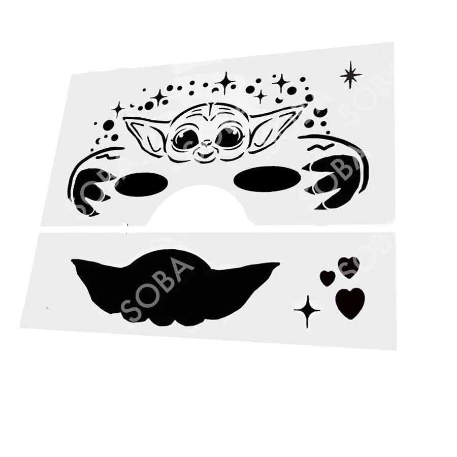 ProAiir StencilEyes Baby Alien pochoir visage taille unique alien