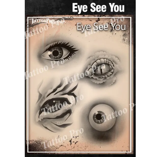 ProAiir Tattoo Pro Eye See You pochoir série 2