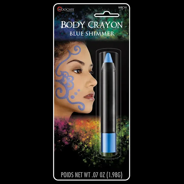 Woochie Body Crayons Blue Shimmer crayon corps bleu pailleté