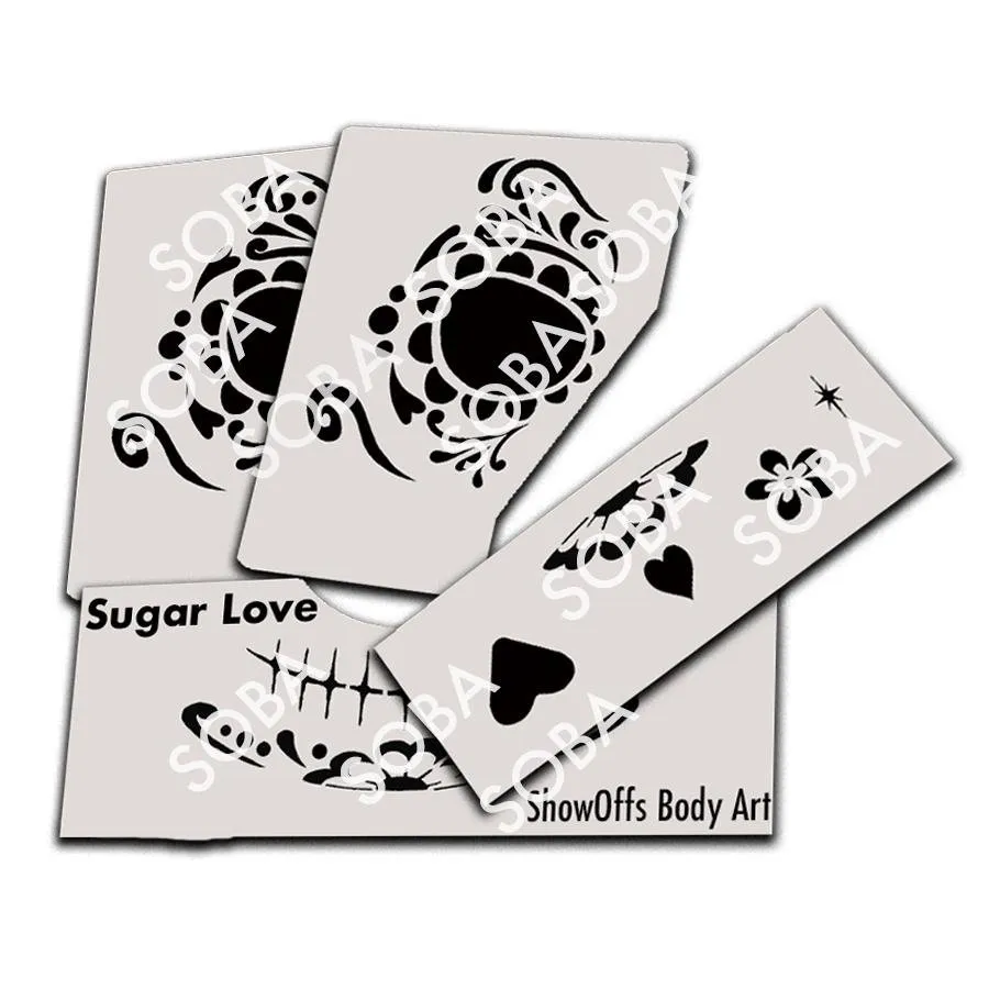 ProAiir StencilEyes Sugar Love pochoir visage crâne mexicain