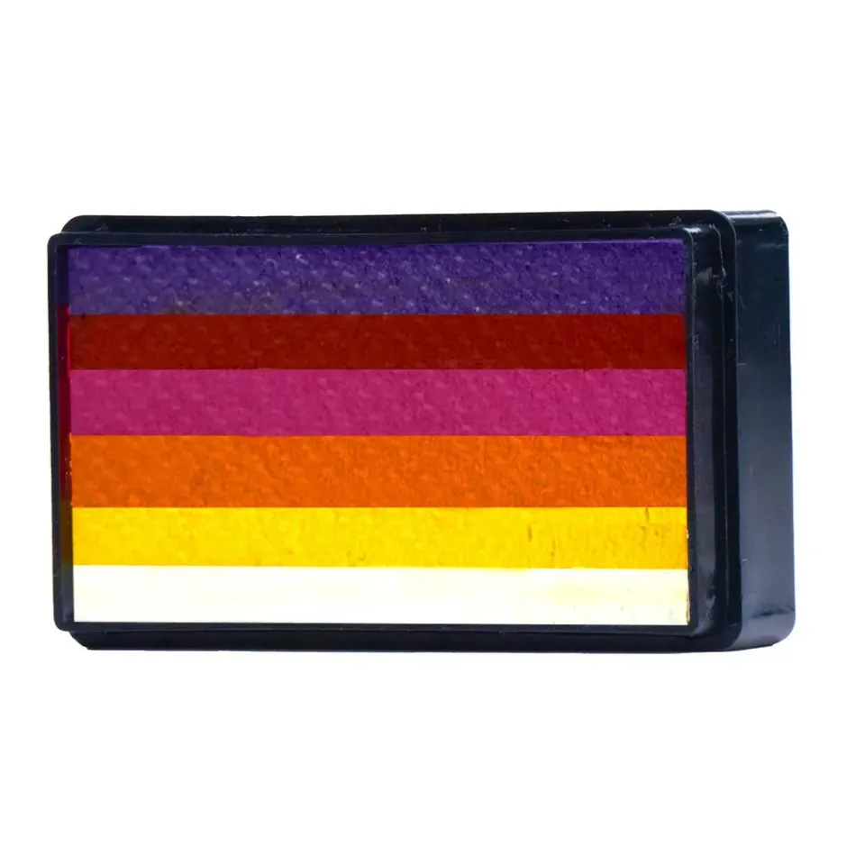 F.A.B. Firefly Arty Cake peinture one stroke jaune orange rouge 28 g