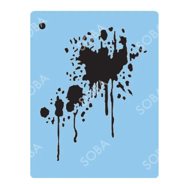 ProAiir StencilEyes QEZ93 Splats 2 pochoir taille unique sang