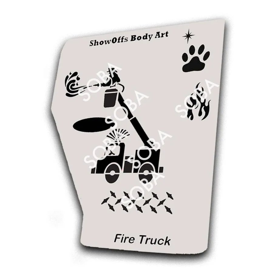 ProAiir StencilEyes Fire Truck pochoir camion pompier