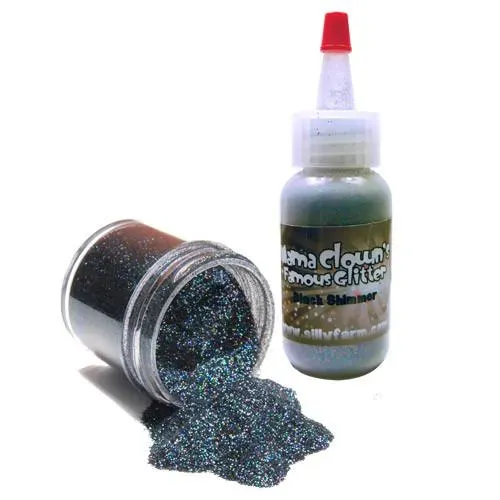 F.A.B. Black Rainbow Mama Clown Glitter 1 oz paillettes noires opaques