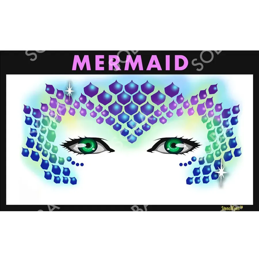 ProAiir StencilEyes Mermaid pochoir sirène écailles