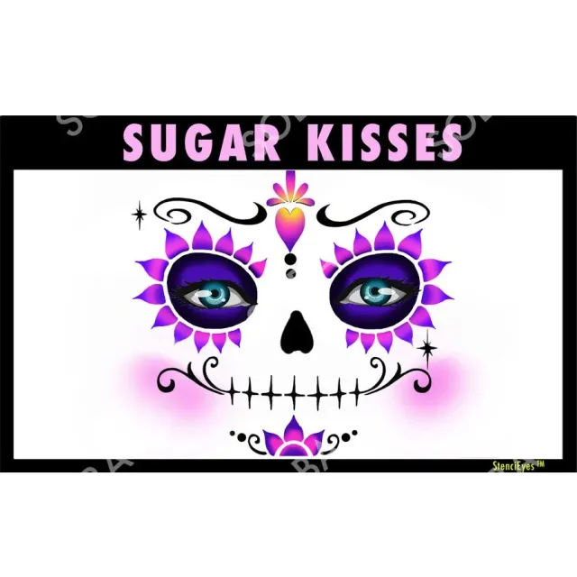 ProAiir StencilEyes Sugar Kisses pochoir visage crâne adulte