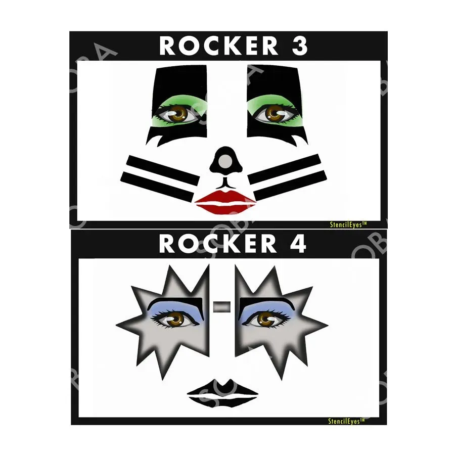 ProAiir StencilEyes Rocker 3 & 4 pochoir visage rock