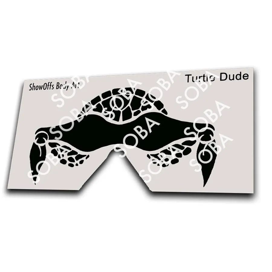 ProAiir StencilEyes Turtle Dude pochoir visage adulte tortue