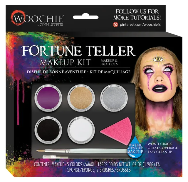 Woochie Fortune Teller kit maquillage 5 couleurs éponge
