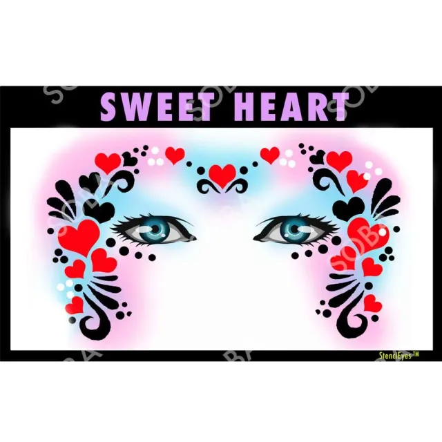 ProAiir StencilEyes Sweet Heart pochoir visage adulte cœur