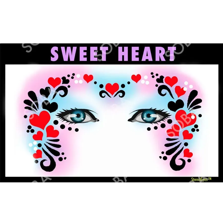ProAiir StencilEyes Sweet Heart pochoir visage adulte cœur