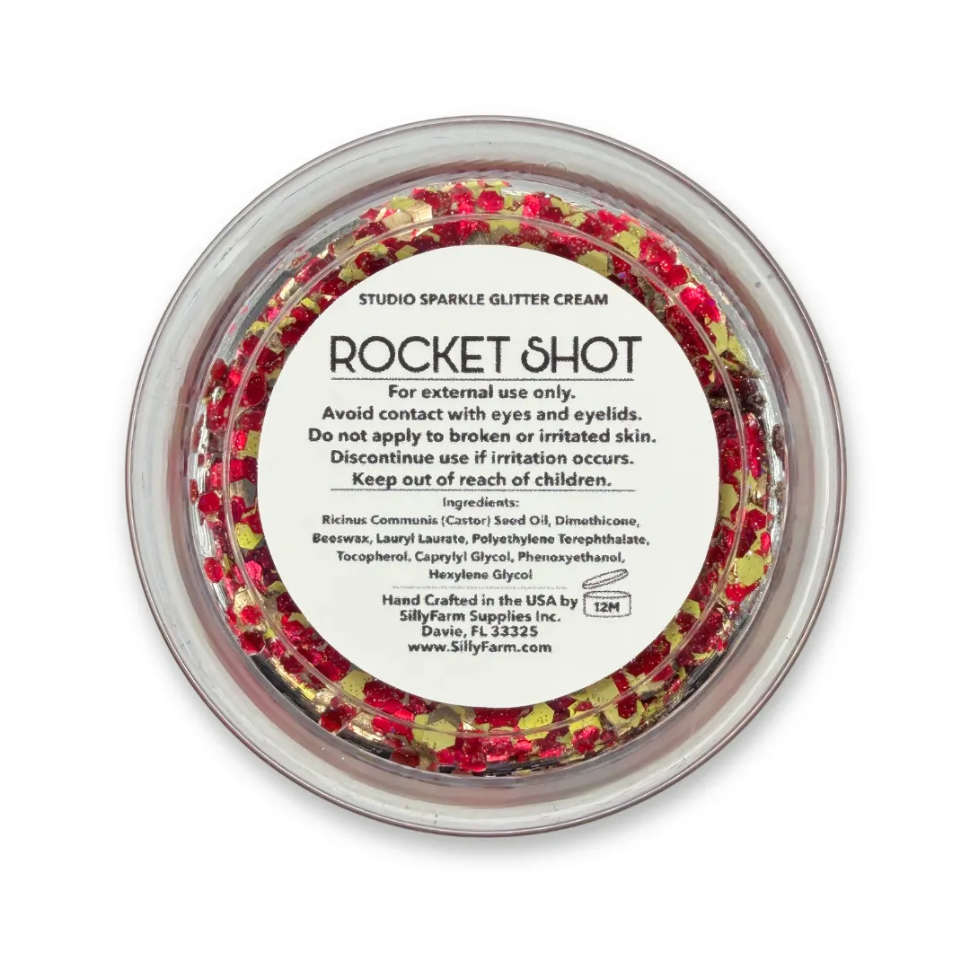 F.A.B. Rocket Shot Studio Sparkle Glitter Cream crème pailletée 25 g rouge or