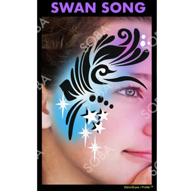 ProAiir StencilEyes Swan Song pochoir visage taille unique cygne