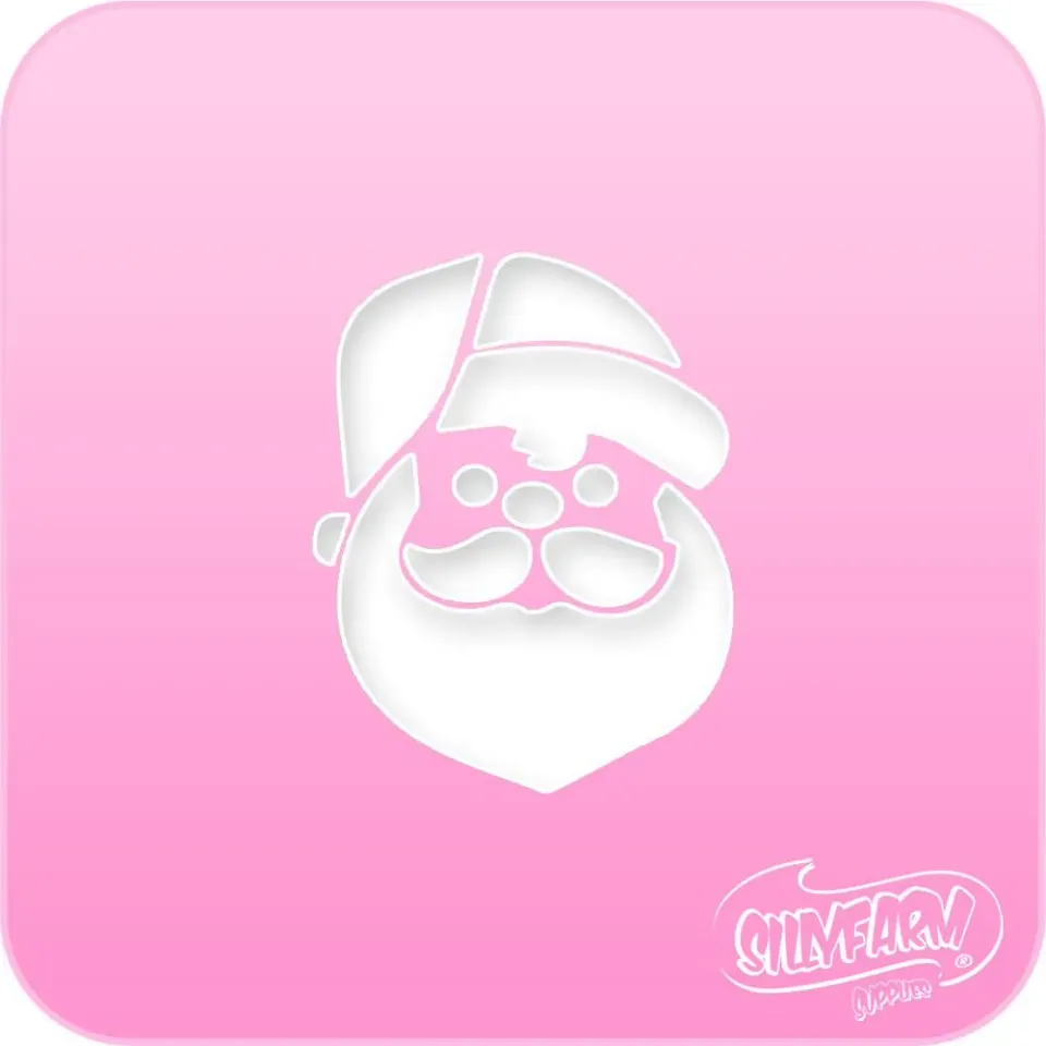F.A.B. Pink Power Santa pochoir visage Noël 6,4 cm